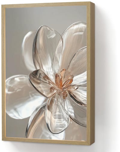 Wandlamp 40x60 cm - Oplaadbaar - Bloem - Glazen - Doorzichtig - Wandlampen binnen woonkamer - Slaapkamer lamp - Decoratieve nachtlamp - Vloerlamp draadloos