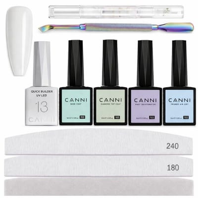 Canni - Biab - Set - 10-delig - HEMA-vrij - TPO-vrij - Builder in a bottle - Builder gel - Biab nagellak - Biab set - The gel bottle biab - Gel in a bottle