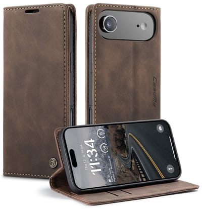 CaseMe Hoesje - Geschikt voor iPhone Air Hoesje - CaseMe 013 Book Case - Donkerbruin