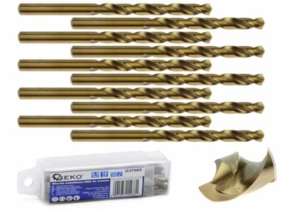 GEKO Metaalboor - HSS M35 - 6,5 mm - Hoge thermische weerstand - Precieze snede - 10 stuks