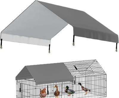 Kippenhok Zeil - Beschermhoes Buiten - Tuin Afdekken - Weerbestendig Materiaal - 145 x 110 cm - Grijs
