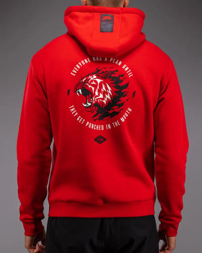 Venum x Mike Tyson Tiger Hoodie Intens Rood Diepzwart - S