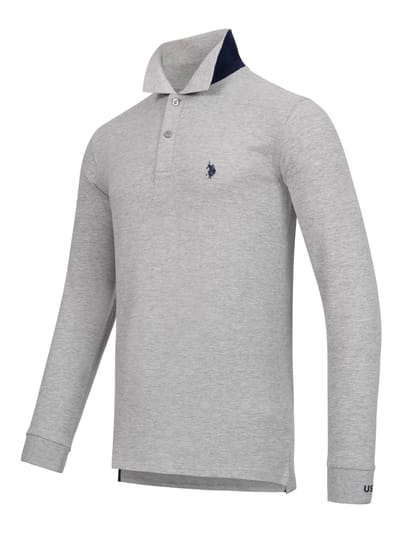 U.S. POLO ASSN. Heren langmouwen Polo Shirt gemaakt van katoenen elastaan