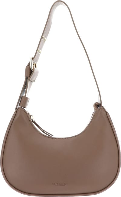 SEIDENFELT MANUFAKTUR Schoudertas Dalarna Hobo Bag Soft Toffee / Gold Taupe