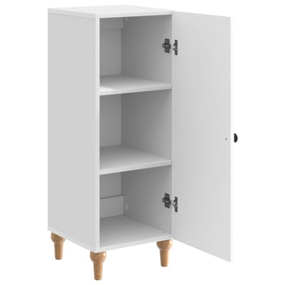 vidaXL - Dressoir - Hoogglans - Wit - 33 - x - 34,5 - x - 90 - cm - Bewerkt - hout