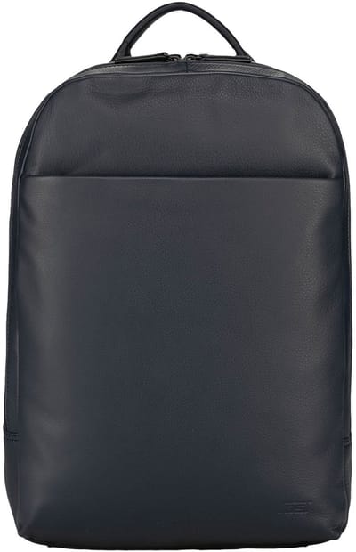 JOST Leren laptop rugzak rugzak met laptopvak Tromsoe Backpack Blue donkerblauw