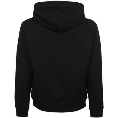 Dsquared2 Cool Fit zwarte hoodie met esdoornbladlogo en reliëf
