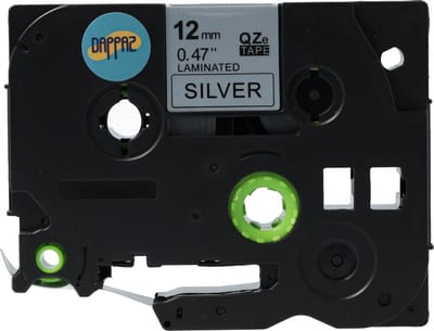 Dappaz - Brother Label Tape TZe-931 Compatible - Zwart op Zilver - 12 mm x 8 m - TZe 931 Labeltape 1 stuk