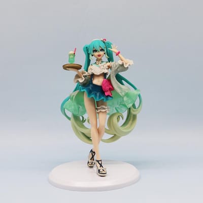 Nouvelle Figurine Hatsune Miku Robe Crème Soda Les Accessoires Décoration de Bureau Collection Modèle PVC Jouets Cadeaux Enfants noir