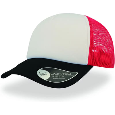 Atlantis Headwear Rapper Cap AT505 - WHITE/RED/BLACK - One size