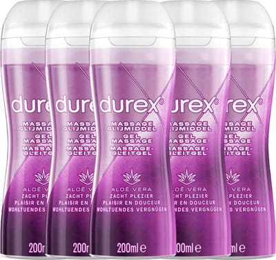 Durex Play Massage 2/1 Aloe 200ML - 5 Stuks - Voordeelverpakking