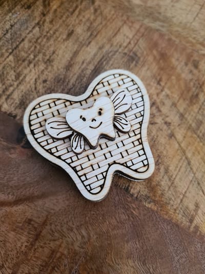 Houten tandendoosje voor de tandenfee [jongens en meisjes] - [kraamcadeau] - [melktanden]
