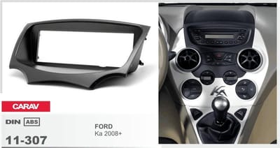 1-DIN FORD Ka 2008+ afdeklijst / installatiekit Audiovolt 11-307