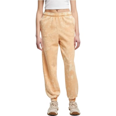 Urban Classics - Towel Washed Dames joggingbroek - XS - Oranje