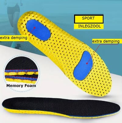 Sport inlegzolen met Memory Foam tussenlaag - Maat 37-38 - Schokdemping en Ademend - voor Sportschoenen, Sneakers en werkschoenen