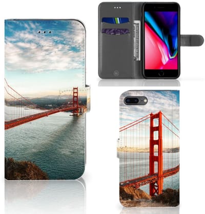 Apple iPhone 7 Plus | 8 Plus Flip Cover Golden Gate Bridge