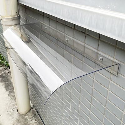 Overkapping Deur - Luifel Raam - Bescherming Buiten - Transparant Polycarbonaat - 40x160cm - Helder