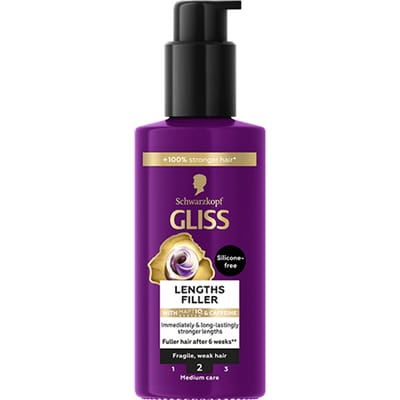 Gliss Full Hair Wonder Lenghts Filler - Haarverzorging - Haarserum - Silicon Free with Cafeïne - Muskusgeur - Voller en Sterker Haar - Versterkt de Haarlengtes - 100ML