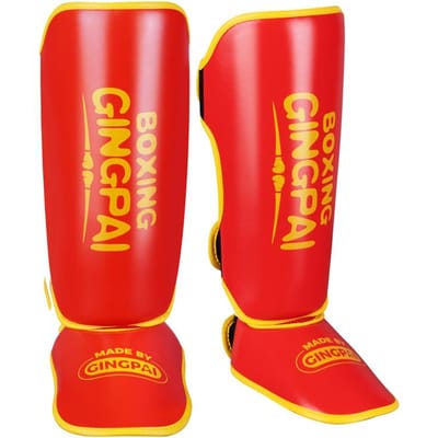 1 Paire Protège-tibias de Boxe MMA Muay Thai pour Enfant Kickboxing Arts Martiaux Entraînement au Combat Jambes Inférieures Protecteur Équipement de Protection M
