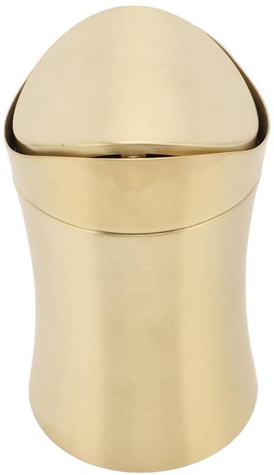 Mini Prullenbak - Afvalmand Tafel - Ruimte Netjes Houden - Draaibaar Deksel - 3.3 Liter - Zilver