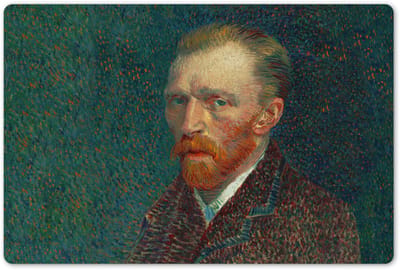 Placemats 45x30 cm - Placemat kunststof - 1 stuk - Kunst - Van Gogh - Oude meesters - Zelfportret - Borden onderleggers - Decoratie voor op tafel - Keuken tafeldecoratie accessoires - Vinyl onderlegger - Tafelversiering