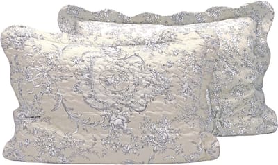 Lavandoux - Kussensloop - Floral Toile - 60x70 - Beige - Set van 2