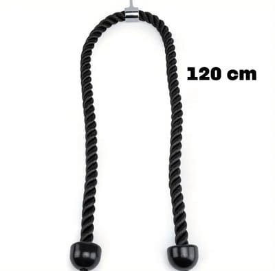 XXL Triceps Touw 120 cm – Extra Lang Fitness Touw voor Tricep Extensions, Face Pulls & Krachttraining - Geschikt voor Kabelmachines & Home Gym