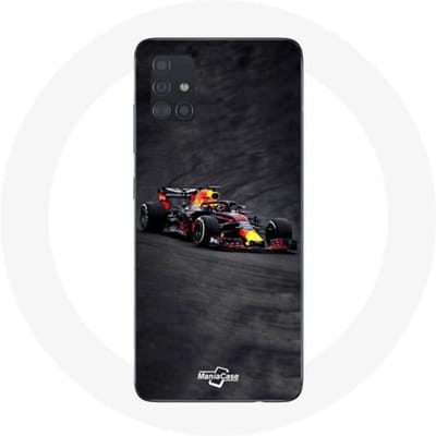 Samsung Galaxy A51 Formule 1 Max Verstappen F1 hoesje zwart rood en geel