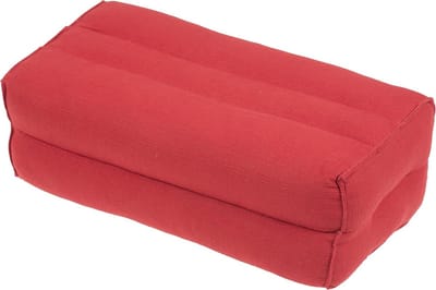 Steun Kussen - Meditatie Hulpmiddel - Yoga Ontspanning - Natuurlijke Kapokvulling - 35x15x10cm - Rood