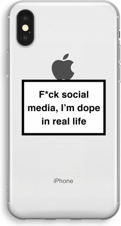 Case Company® - Hoesje geschikt voor iPhone X hoesje - I'm dope - Soft Cover Telefoonhoesje - Bescherming aan alle Kanten en Schermrand