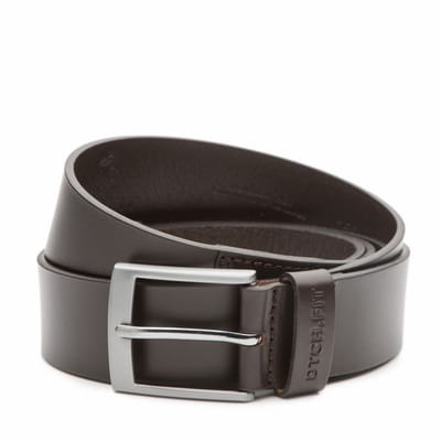 DTCH.FIT Herenriem Leer Kenneth XXL – Riem Donkerbruin - Lange Riem - Pantalon & Jeans Broekriem - Riemmaat 165cm - Totale lengte 180cm