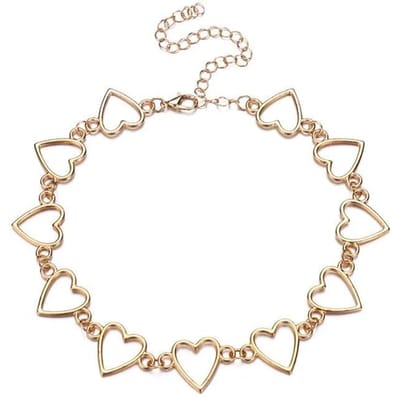 Nieuwe Holle Koreaanse Zoete Liefde Hart Choker Ketting Verklaring Vriendin Gift Leuke Bicolor Ketting Sieraden Collier Femme 2022 beige