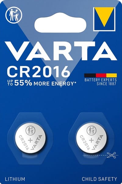 Batterij varta knoopcel 2x cr2016 lithium | 10 stuks