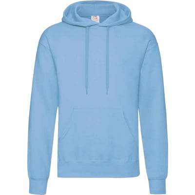 Fruit Of The Loom Unisex Volwassenen Klassiek Sweatshirt met capuchon (Hemelsblauw)
