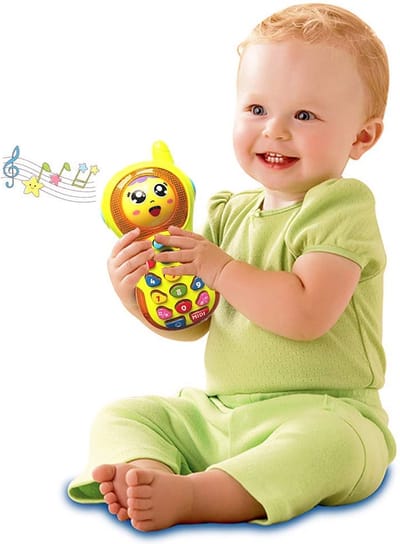 speelgoed/ kerstcadeau/ kerstkadeau / schoencadeautjes sinterklaas / Babyfoon/ Babyspeelgoed Telefoon / Speelgoed voor 1-3 jaar oude Baby Telefoon / Kindertelefoon Speelgoed / Baby Peuters Verjaardagscadeau Baby (Geel)