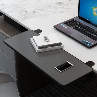 Bureau Verlengstuk - Werkplek Plank - Ruimte Creëren - 90 Graden Opvouwbaar - 20 x 70 cm - Wit