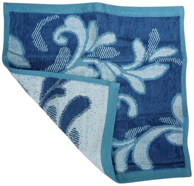 Floz Design zachte gezichtshanddoek of gastendoek - extra zacht met flanel - blauw wit patroon - 30 x 30 cm - fairtrade en biologisch katoen