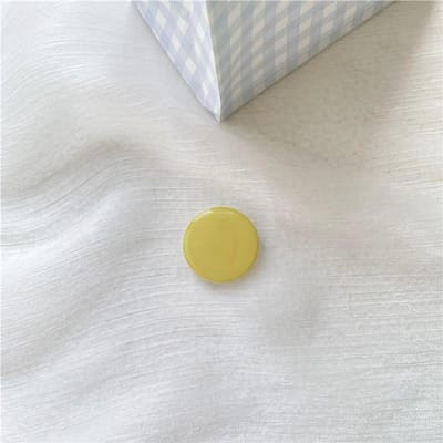 Support de téléphone portable de luxe brillant couleur unie pour iPhone 12 13 14 Xiaomi Huawei Support de téléphone pop-up jaune