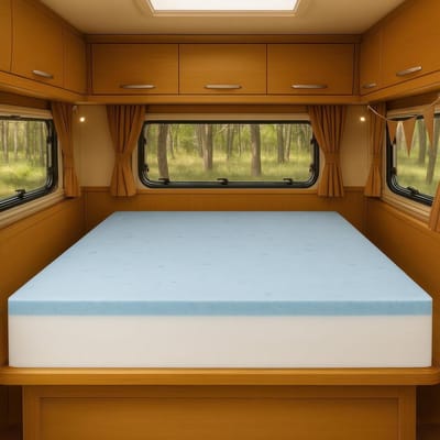 Traagschuim Matras - Gel Matras Camper - Reizen en Slapen - Drukverlagend Geltraagschuim - 76 x 183 cm - Gebroken Wit