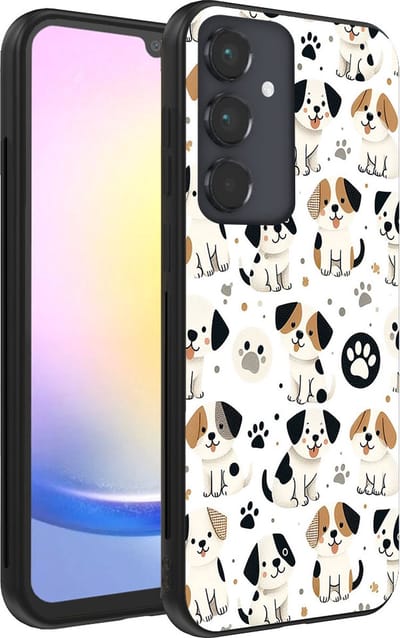 Smartphonica Telefoonhoesje geschikt voor Samsung Galaxy A25 met honden opdruk - TPU backcover case dog design geschikt voor Samsung Galaxy A25