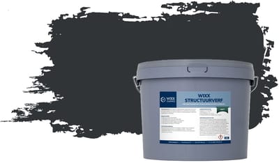 Wixx Structuurverf Mat - 10L - 10L - RAL 7021 | Zwartgrijs