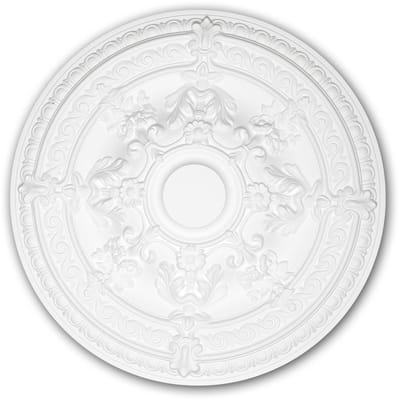 Plafond Rozet 156039 Profhome Sierelement plafond centrum rococo barok stijl wit Ø 65,9 cm