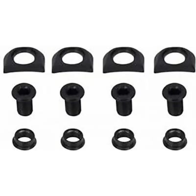 Fsa Megatooth Nail Red Bcd104 Fixing Kit Kettingblad Schroefset Zwart,Zilver
