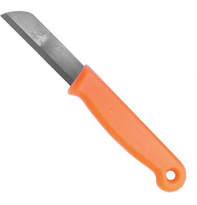 Solingen Schilmesje – RVS – Glad – 16 cm met Blade Cover – Neon Oranje