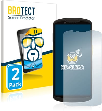 BROTECT - Screenprotector voor Zebra TC58/ TC53 - Folie Beschermfolie transparant 2 Stuks