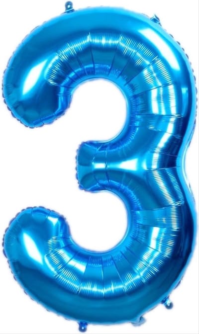 New Age Devi - 3-jarige Folieballon - Blauw - 86cm