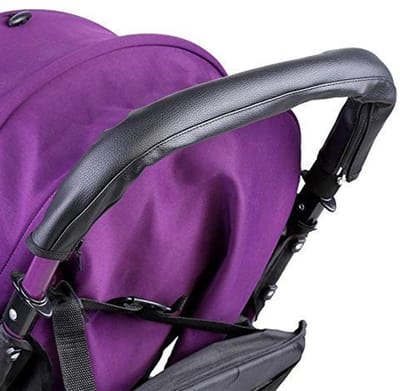 Allecto - Armrest voor kinderwagen - Universeel handvat - Zacht en duurzaam - Zwart met rits - Waterdicht en ademend - Geschikt voor alle kinderwagens