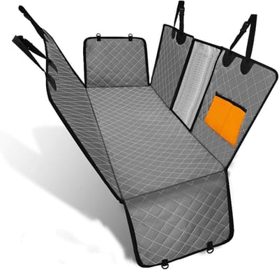 Hondenautostoelhoes - Reisbeschermer - Veilig Vervoer - Waterdicht & Duurzaam - Universele Pasvorm - Grijs