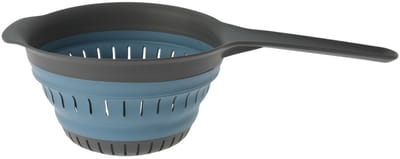 Excellent Houseware opvouwbaar keuken vergiet - zwart/blauw - 37 x 19 cm - afgieten