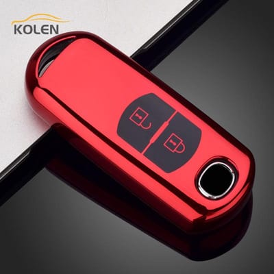 Coque de Protection en TPU Souple pour Clé de Voiture Fob Pour Mazda 2 3 5 6 Bl Bm Gj Atenza Axela Cx-5 Cx-7 Cx-3 Cx-9 Mx-5 Ke Kf Accessoires red